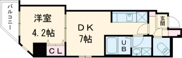 グランヒルズ錦糸町・802号室の間取り