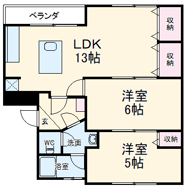 クラルテSUGAの間取り