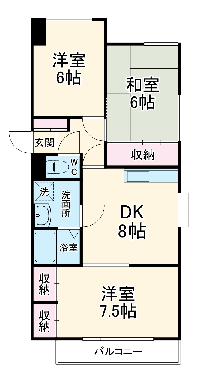 パパヒルズSの間取り