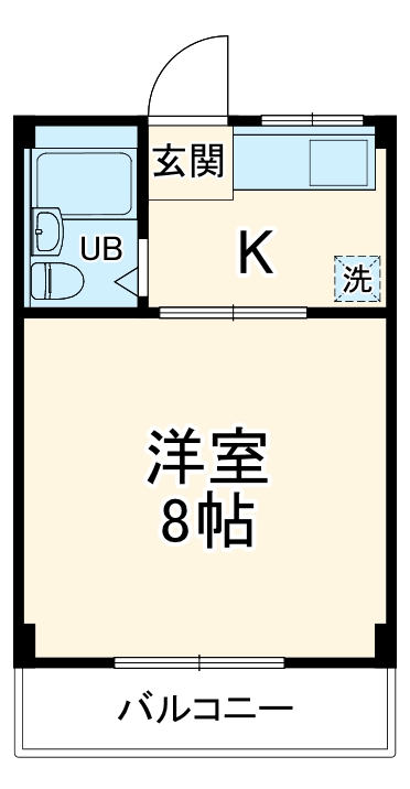コーポ愛名Bの間取り