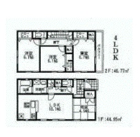 上荻野貸戸建て・1号室の間取り