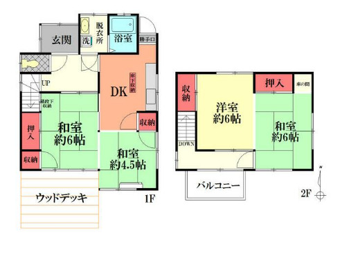 太井貸家の間取り