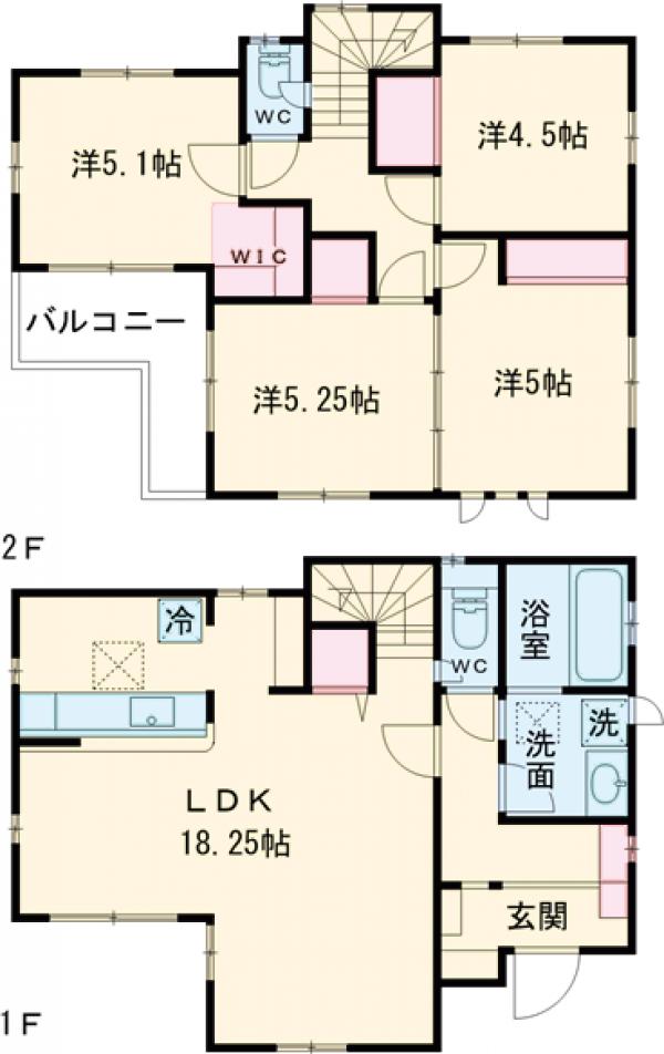 BLOOMING MAISON練馬区南大泉・1号室の間取り