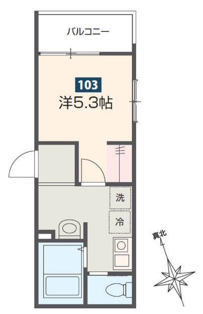 クオーレ小手指・103号室の間取り