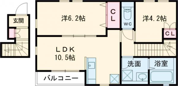 アムール　エスト・203号室の間取り