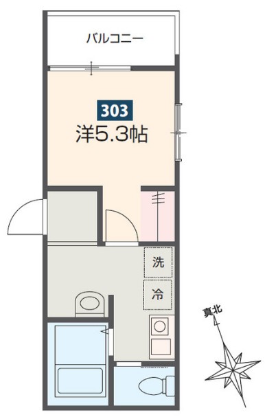 クオーレ小手指・303号室の間取り
