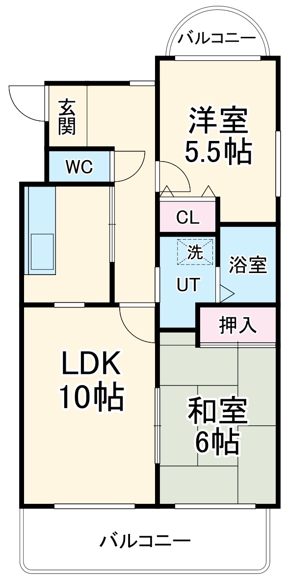 ハイツかなれの間取り