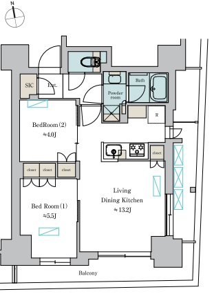 Brillia ist 町屋の間取り