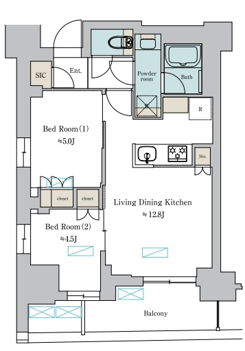 Brillia ist 町屋の間取り