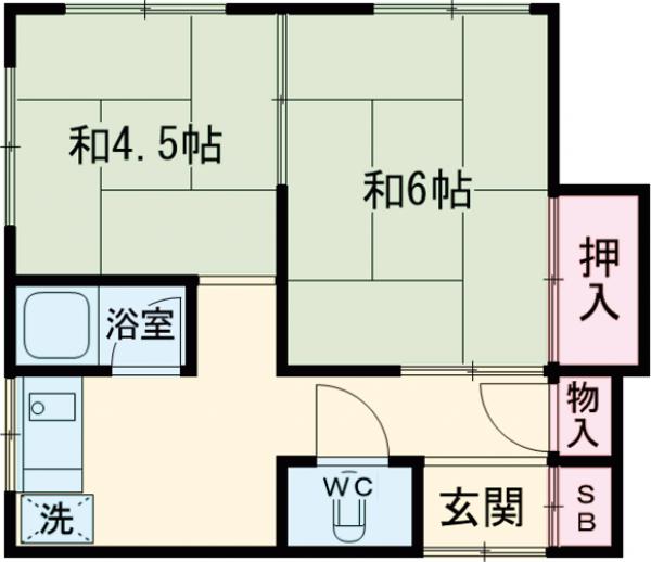 晴美荘の間取り