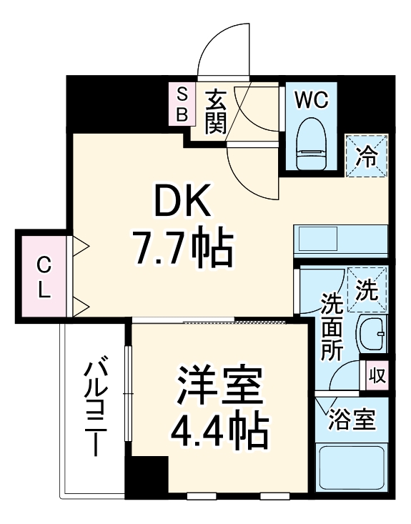 ステイビルⅡ・406号室の間取り