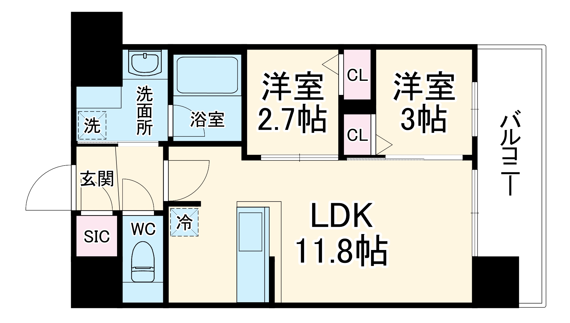 コンフォリア・リヴ新大阪西宮原ソルテラスの間取り