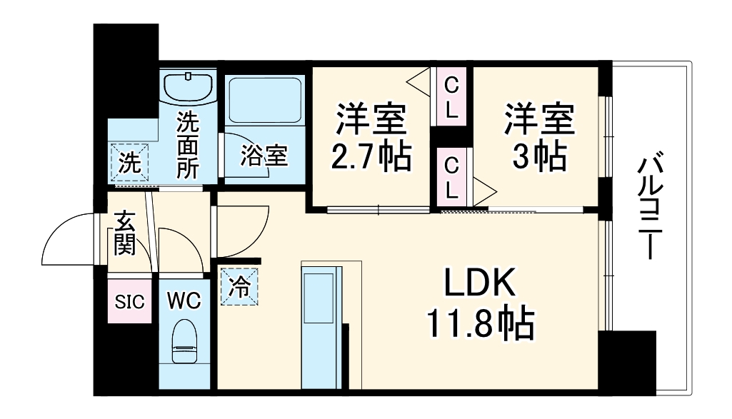 コンフォリア・リヴ新大阪西宮原ソルテラスの間取り