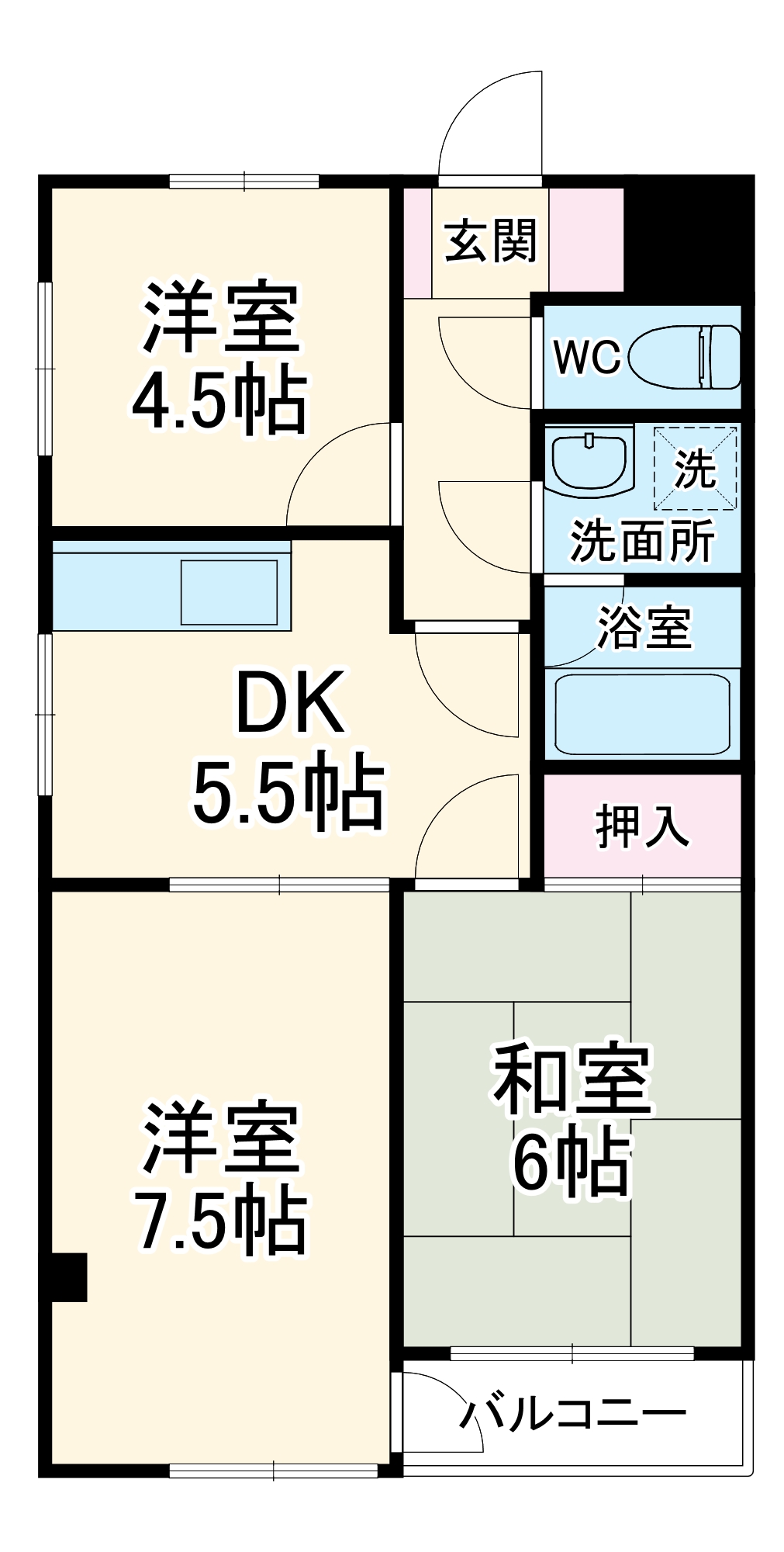 マンションアドミールの間取り