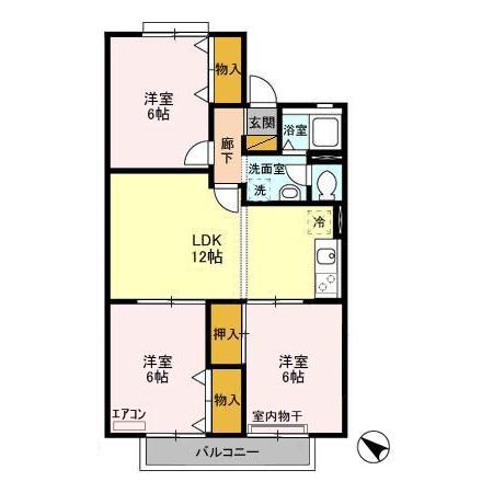 グリーンヒル矢橋の間取り