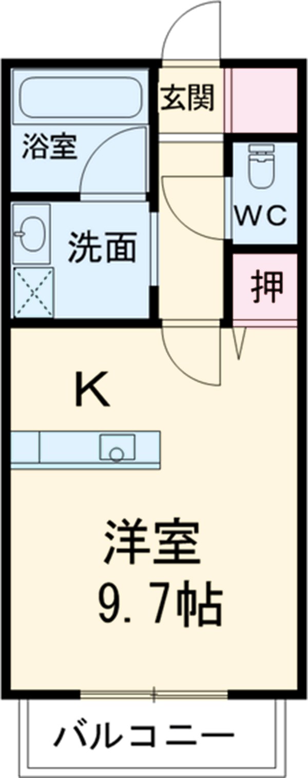 リバーサイドαⅡ・205号室の間取り