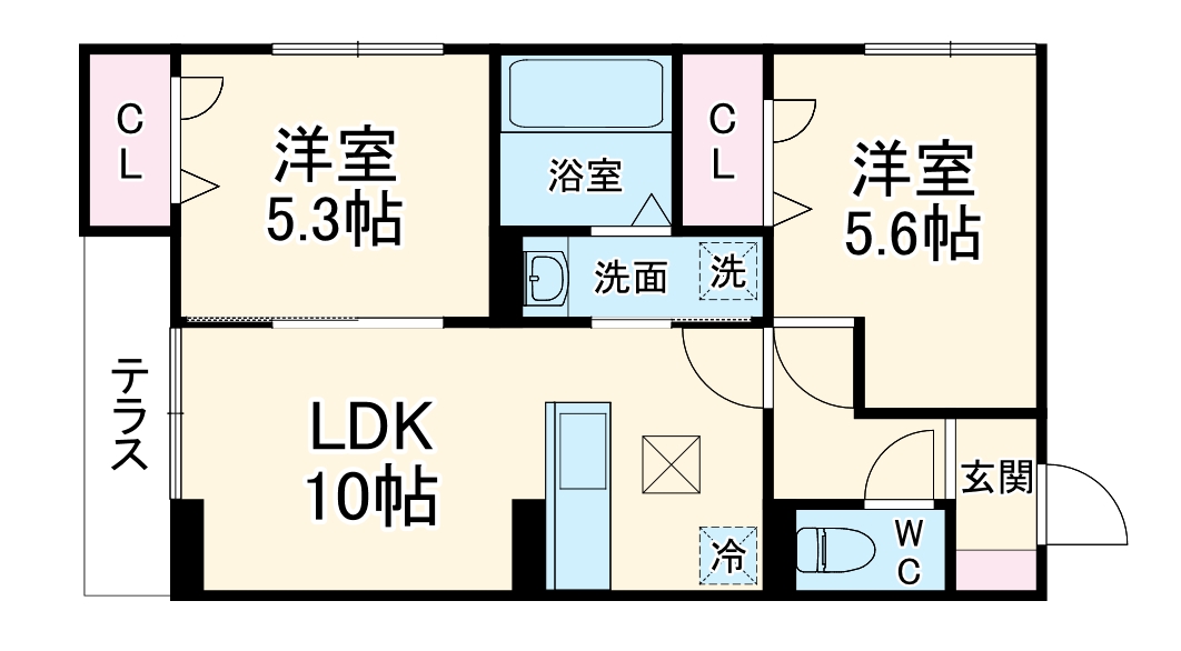 ベルメゾンⅦ の間取り