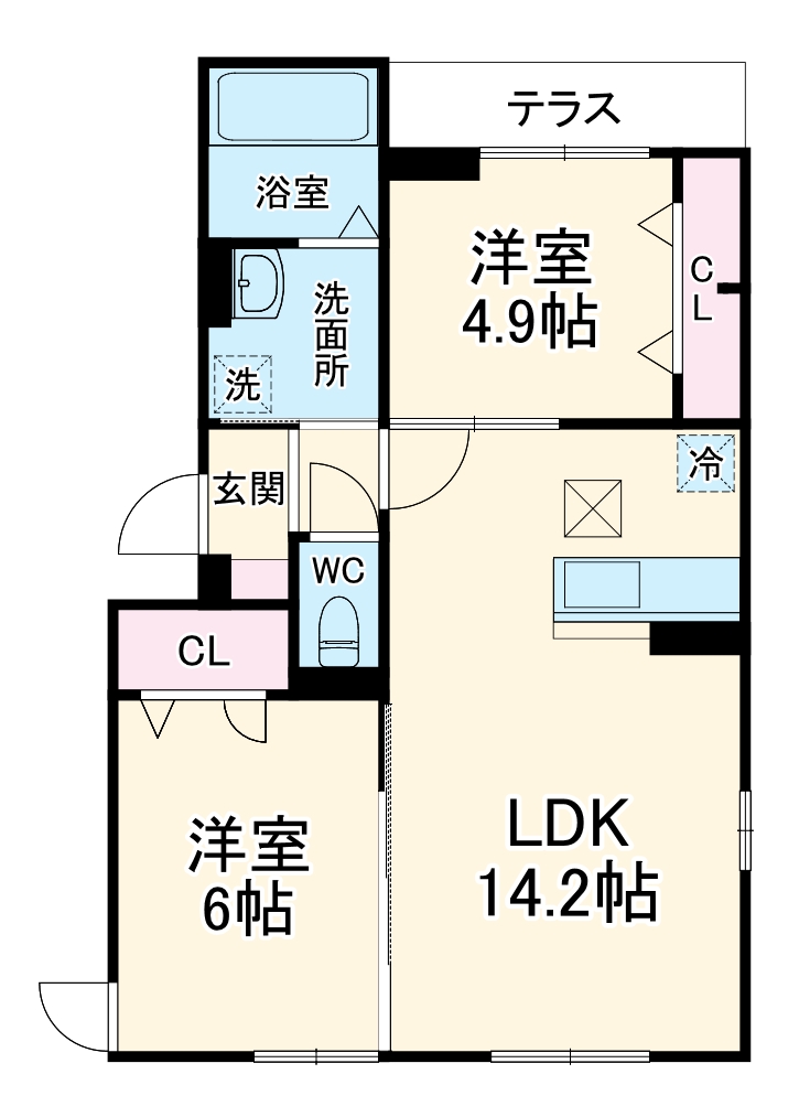 ベルメゾンⅦ の間取り