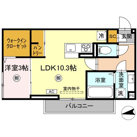 ロンターノ・202号室の間取り