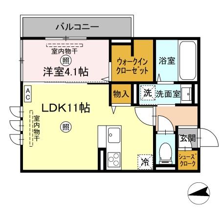 ロンターノ・203号室の間取り