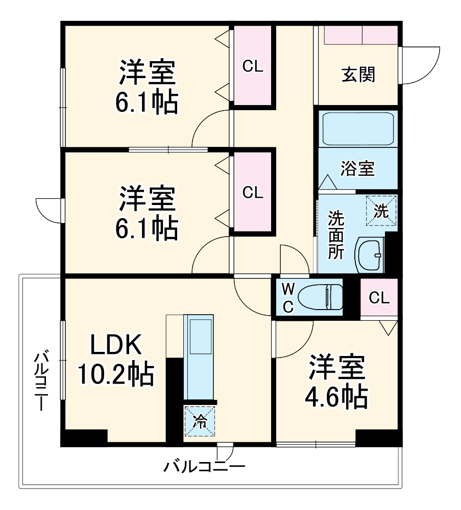 Cosmet湘南平塚の間取り