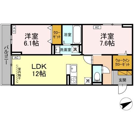 E’clat(エクラ)・302号室の間取り
