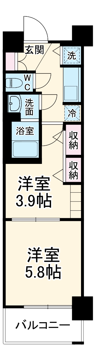 S-RESIDENCE上社aureate・204号室の間取り