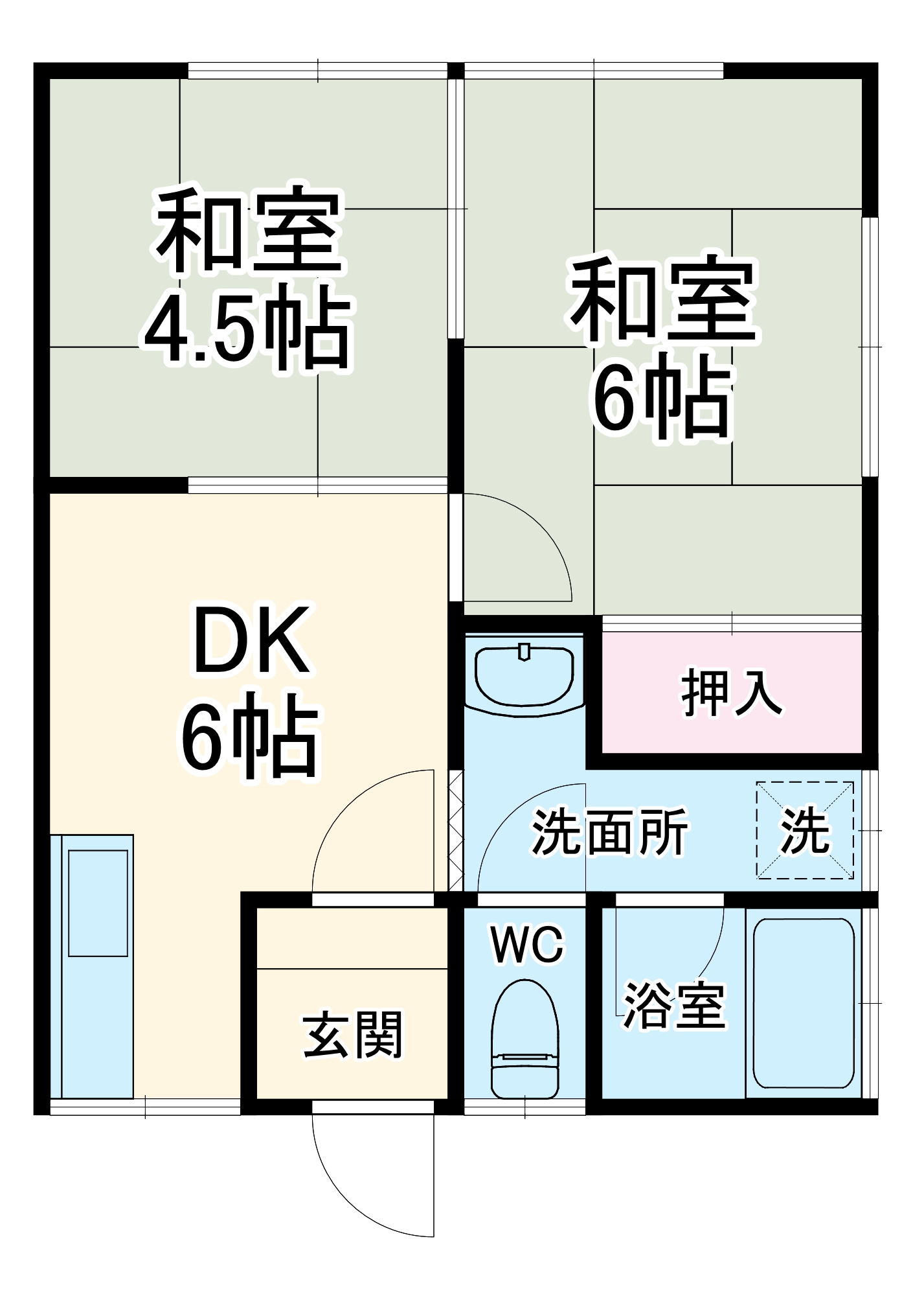 ハイツヴィレッヂの間取り