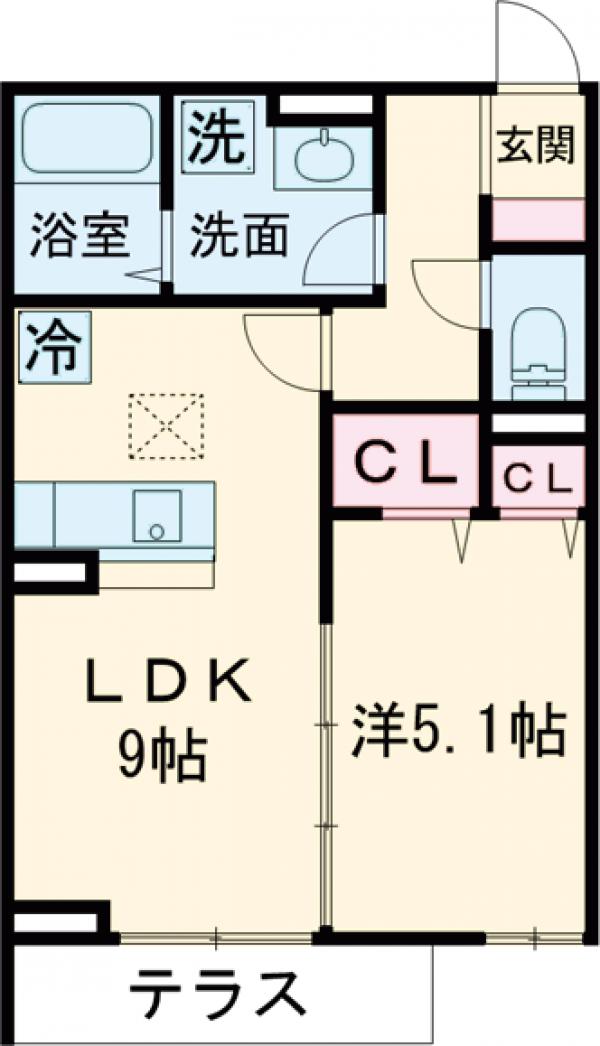 D-PRECIOUS小金井本町・102号室の間取り