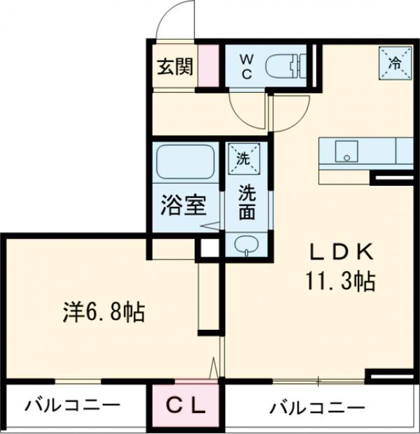 D-PRECIOUS小金井本町・303号室の間取り