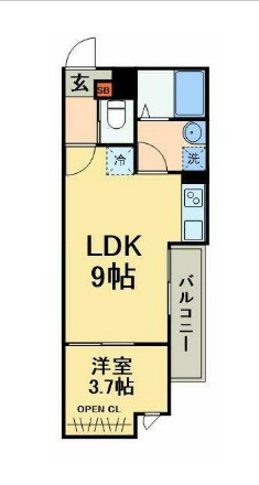 GRADUS八千代台Ⅱ・301号室の間取り