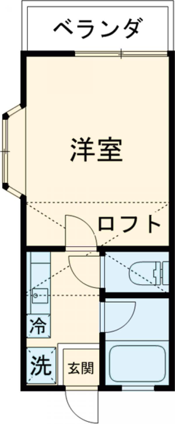 ラピュタ・篠崎・103号室の間取り