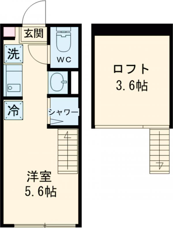 ハーモニーテラス早宮Ⅱ・202号室の間取り