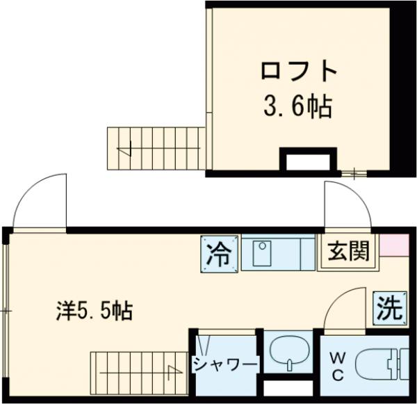 ハーモニーテラス早宮Ⅱ・107号室の間取り