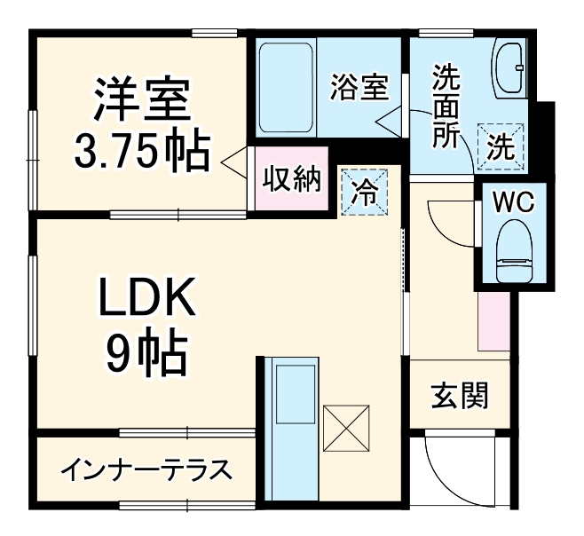 リーブルファイン一宮市乾町２号棟・101号室の間取り