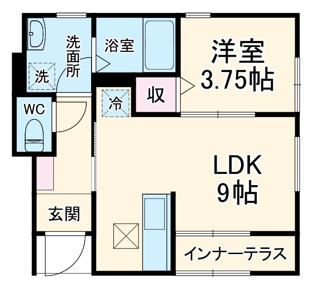 リーブルファイン一宮市乾町２号棟・102号室の間取り