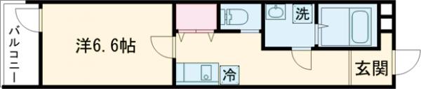 MELDIA福生Ⅲの間取り