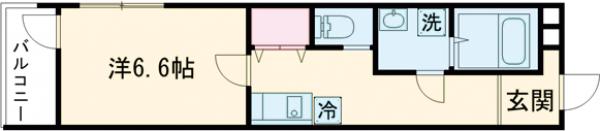 MELDIA福生Ⅲの間取り