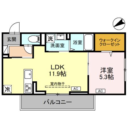 フェリーチェ　MAEBASHI・203号室の間取り