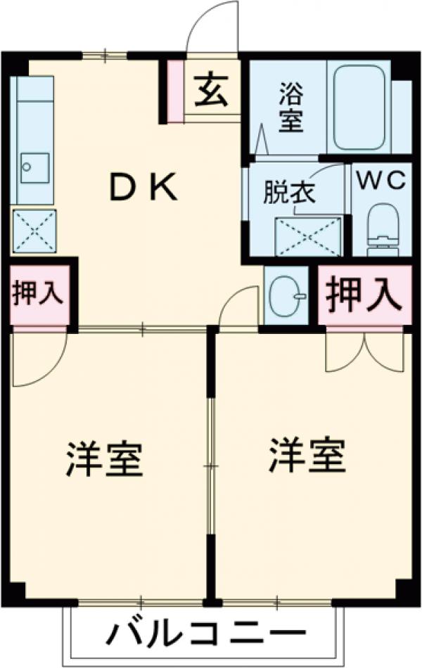 グリーンヒルズなかのⅡの間取り