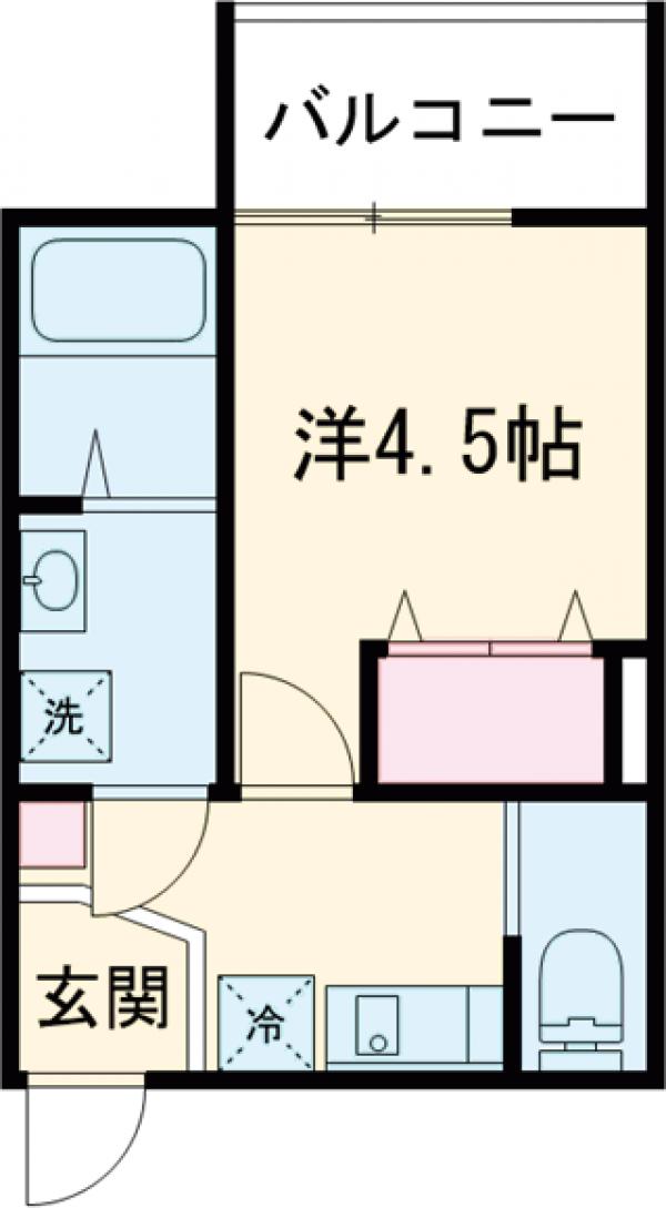 MELDIA小川・101号室の間取り