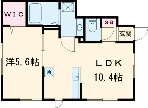 サンライズ町田・102号室の間取り
