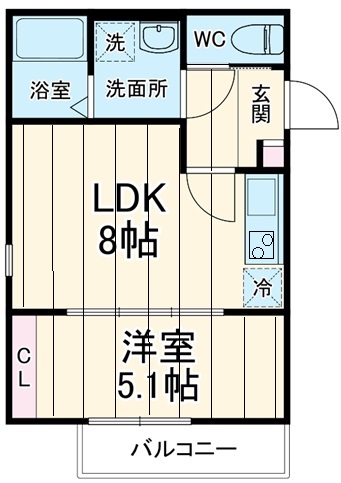GRADUS八千代台・202号室の間取り