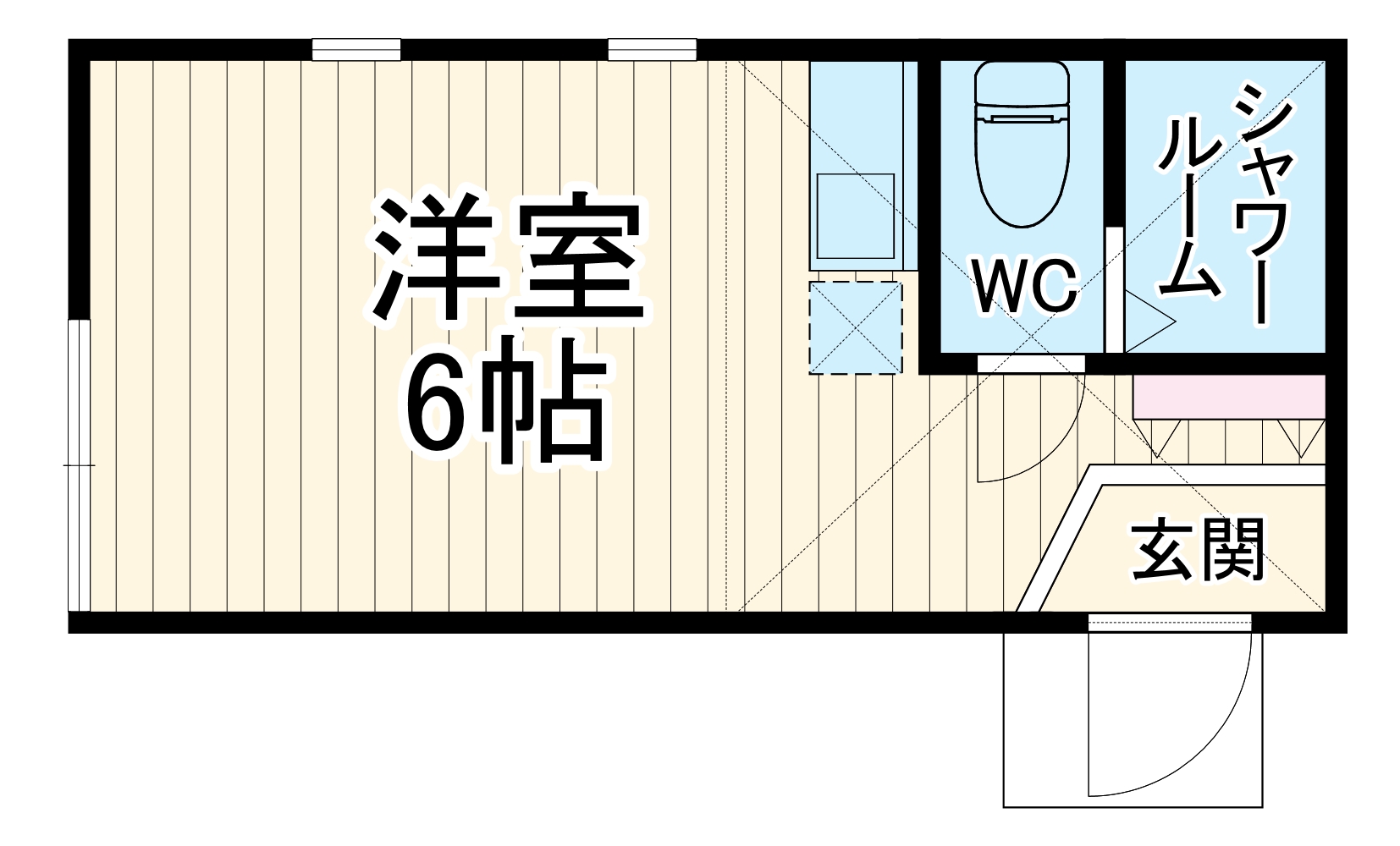 ルシェリア川崎・201号室の間取り