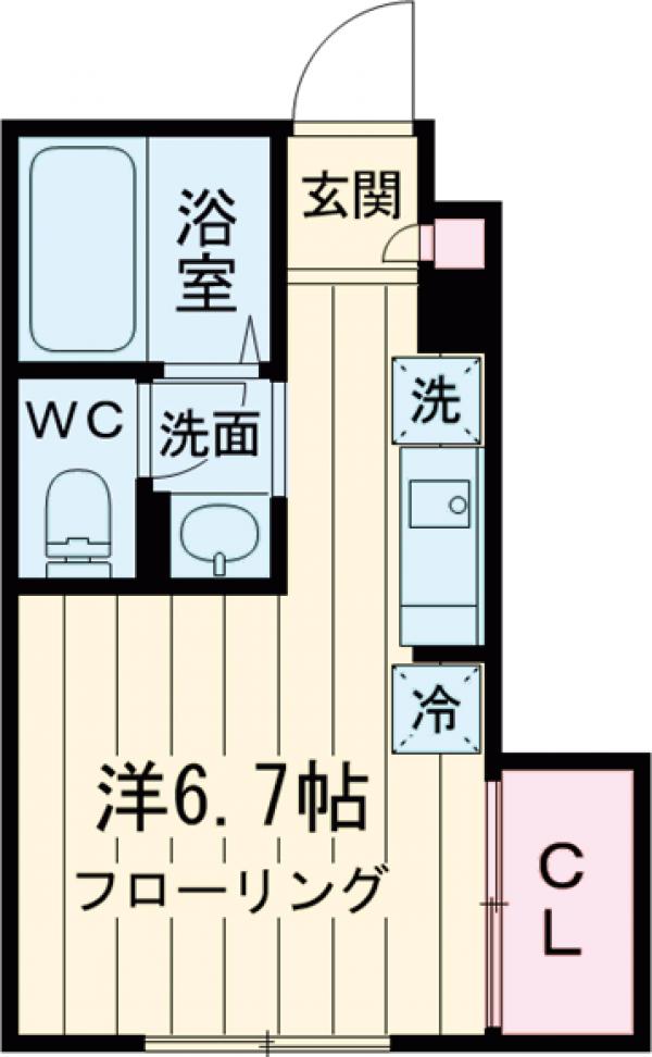MKハウス・102号室の間取り