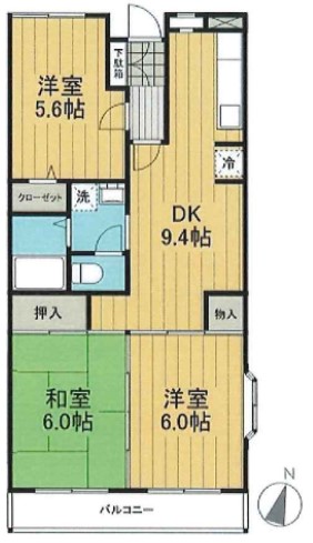 ベルデュール麻生壱番館の間取り