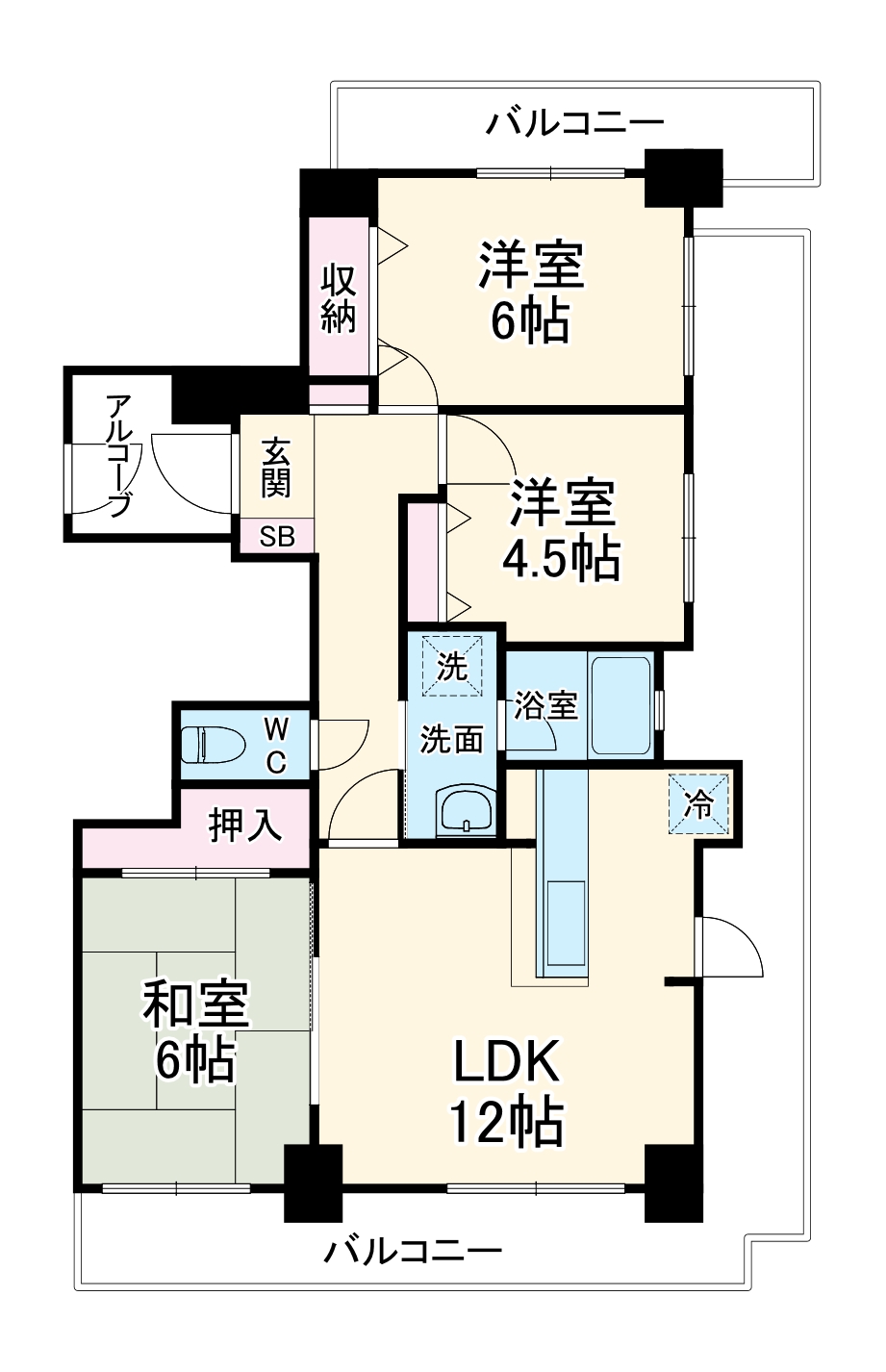 グローリアス岡崎戸崎町の間取り