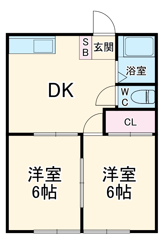 ハイツ小柳永田北の間取り
