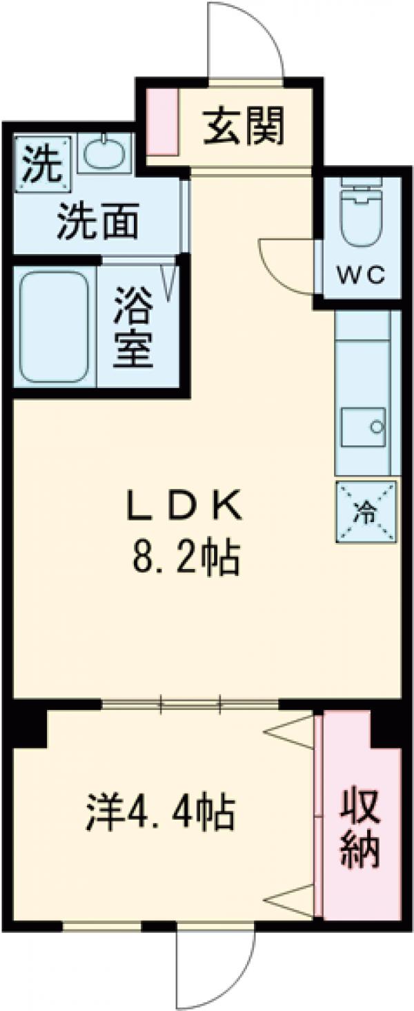 ハイムマルセン日野・202号室の間取り