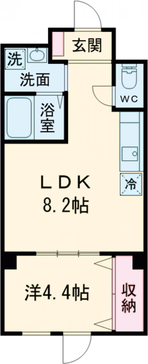ハイムマルセン日野・405号室の間取り
